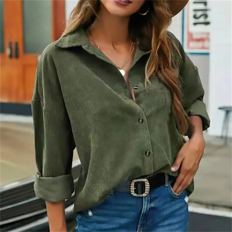Lillymoda | Francesca - Cordkragen Daunenhemd