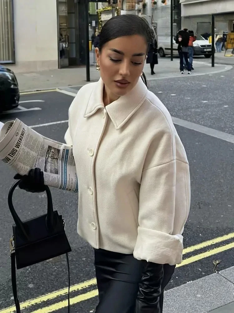 Lillymoda | Elianna - Einreihiger Mantel mit Knöpfen in Übergröße