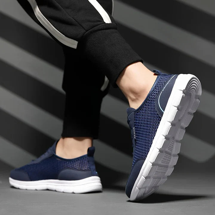 Louis - Atmungsaktive Grau Mesh-Sneaker