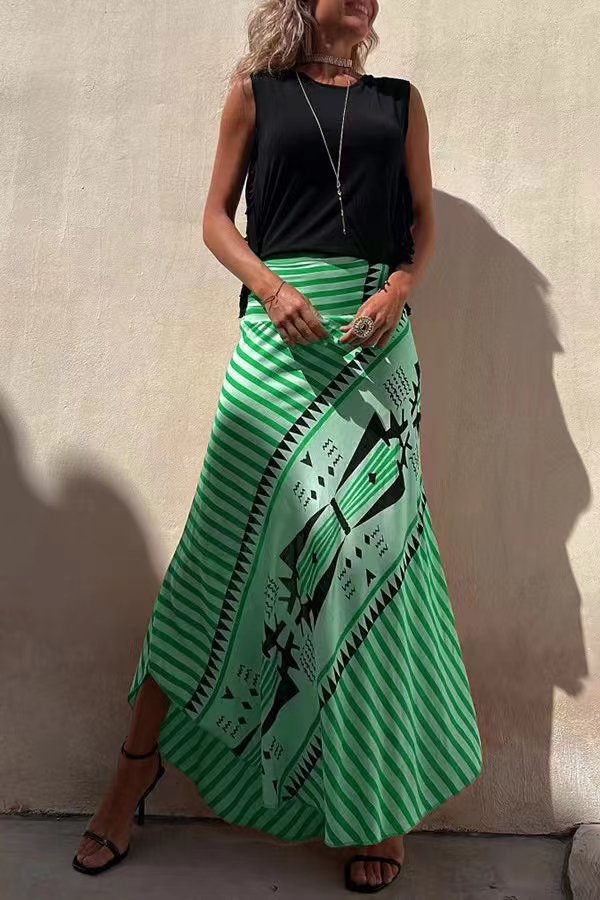 Lillymoda | Janiya - eleganter bedruckter Maxirock