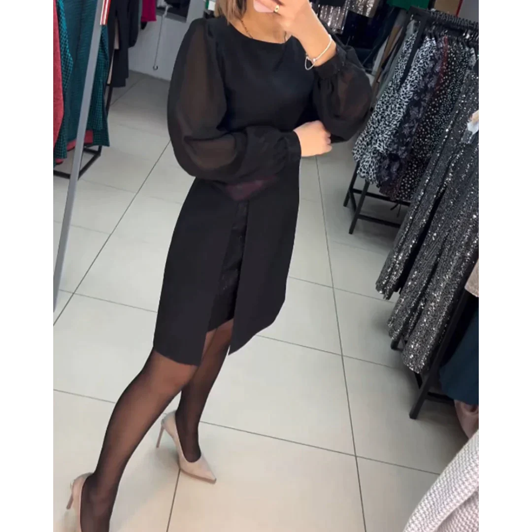 Lillymoda | Millie - Elegantes Langärmeliges Kleid für Frauen