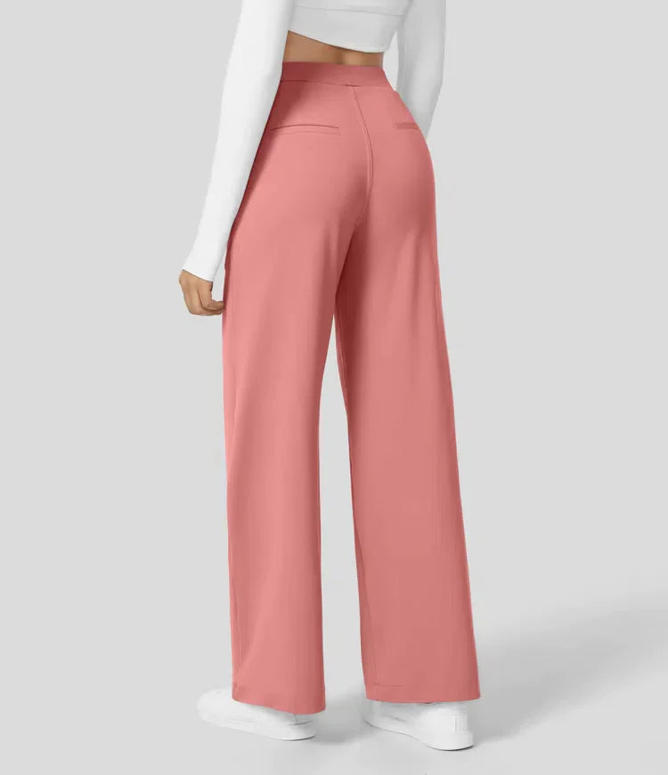 Kendall - High Waist Arbeitshose mit seitlichen Falten und Taschen
