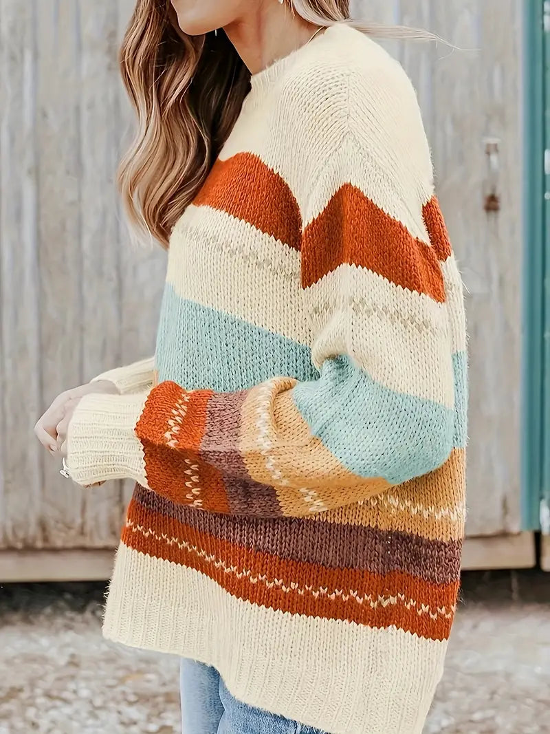 Qieency - Lässiger Strickpulli Damen