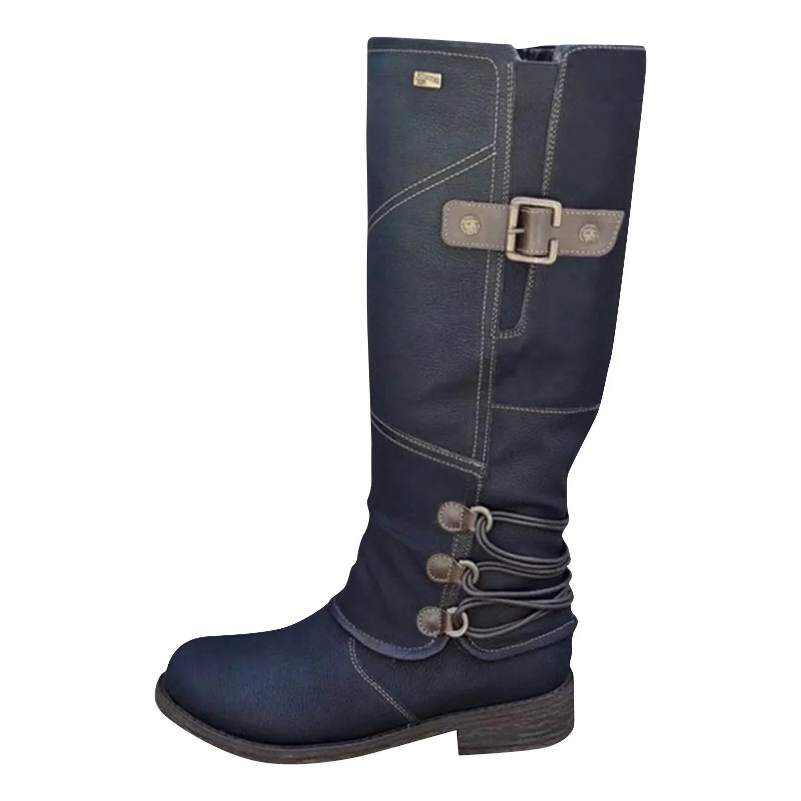 Lillymoda | Eliza - Hohe Stiefel mit Schnalle