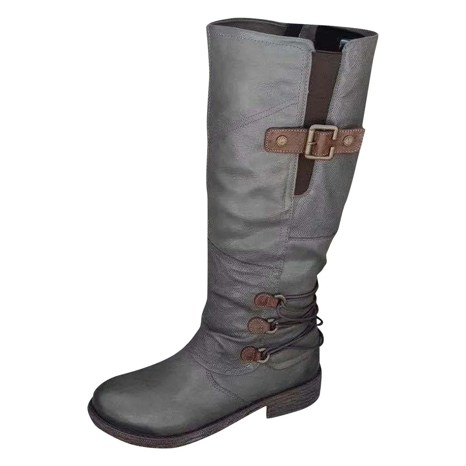 Lillymoda | Eliza - Hohe Stiefel mit Schnalle