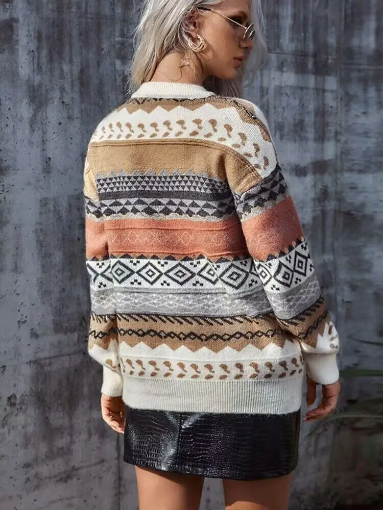 Lillymoda | Emma - Gestreifter Pullover im Vintage-Look für Frauen