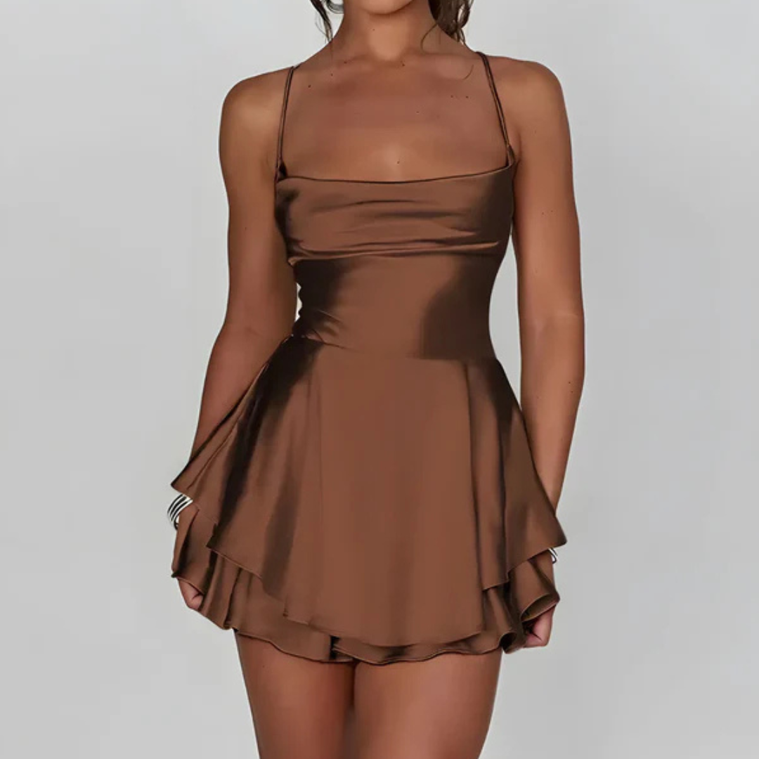 Sharon Kleid | Geripptes Kleid in Mini-Länge