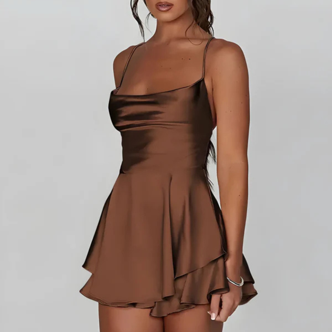 Sharon Kleid | Geripptes Kleid in Mini-Länge
