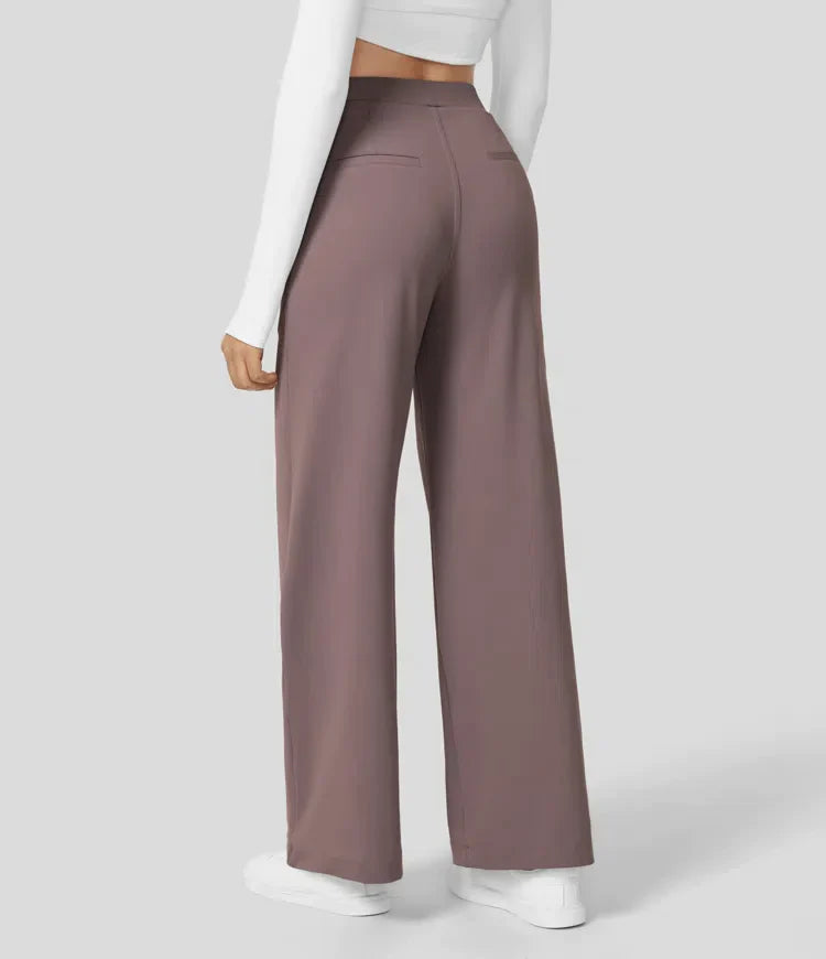 Kendall - High Waist Arbeitshose mit seitlichen Falten und Taschen
