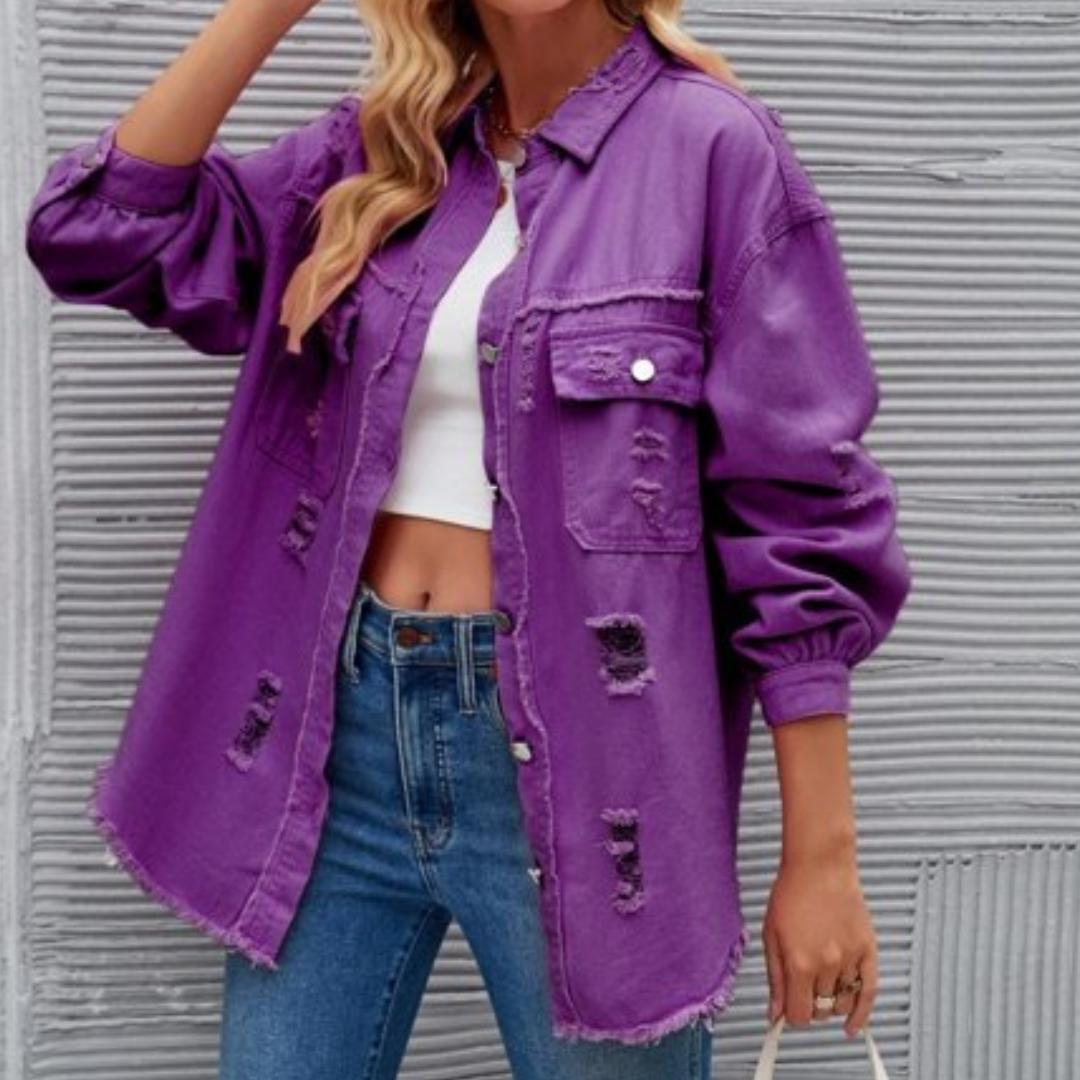 Sofie Jacke | Lässige Eleganz Langarm-Denimjacke für Damen