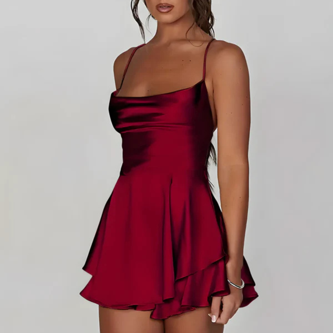 Sharon Kleid | Geripptes Kleid in Mini-Länge