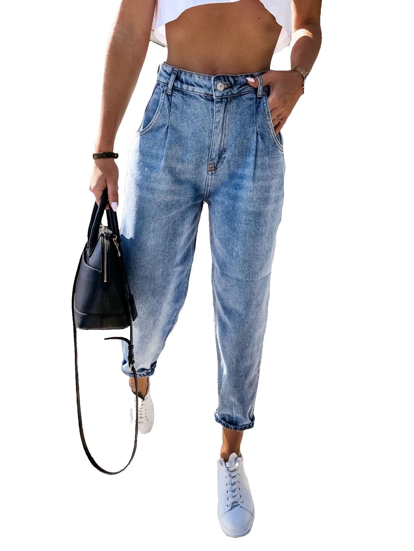 Jeans mit hoher Taille für eine elegante Silhouette und Komfort für Frauen