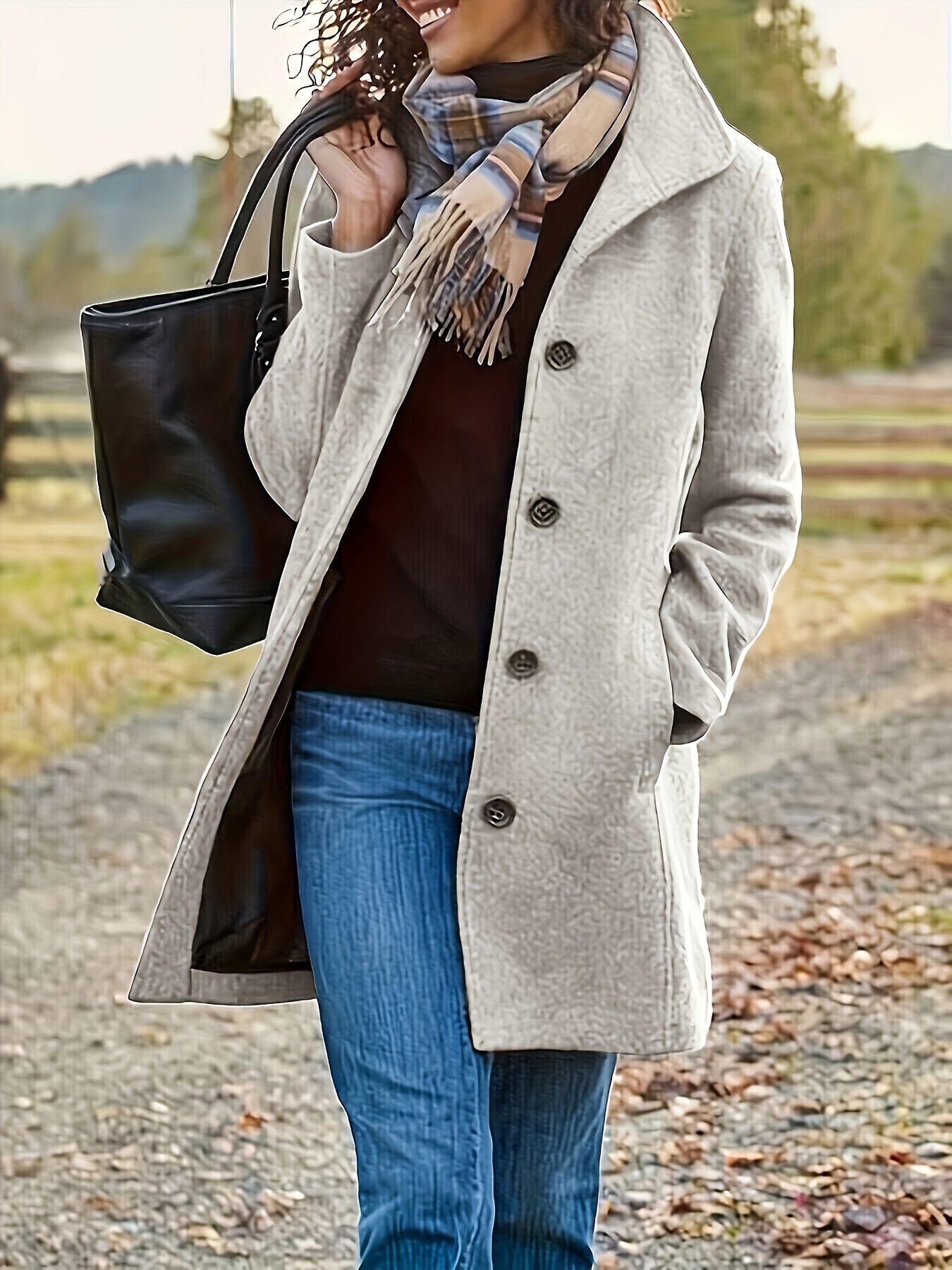 Elena | Eleganter Einreiher-Mantel für Damen