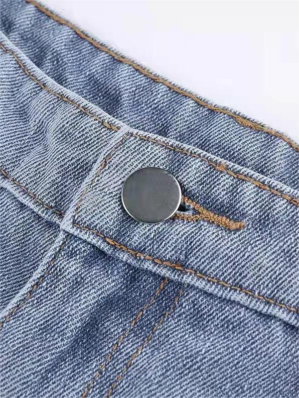 Jeans mit Retro-Star-Patch für Frauen