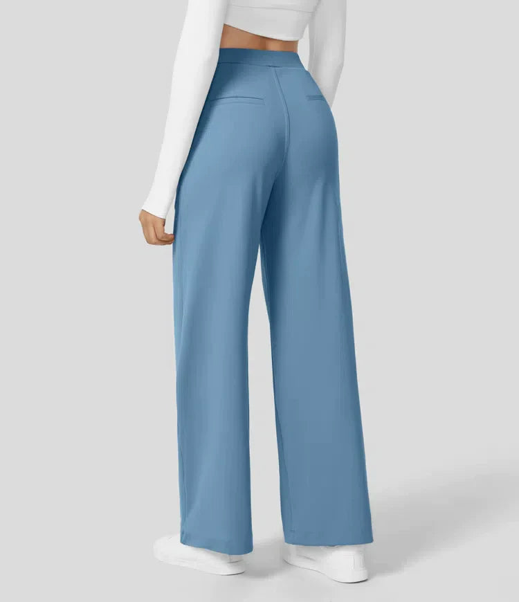 Kendall - High Waist Arbeitshose mit seitlichen Falten und Taschen