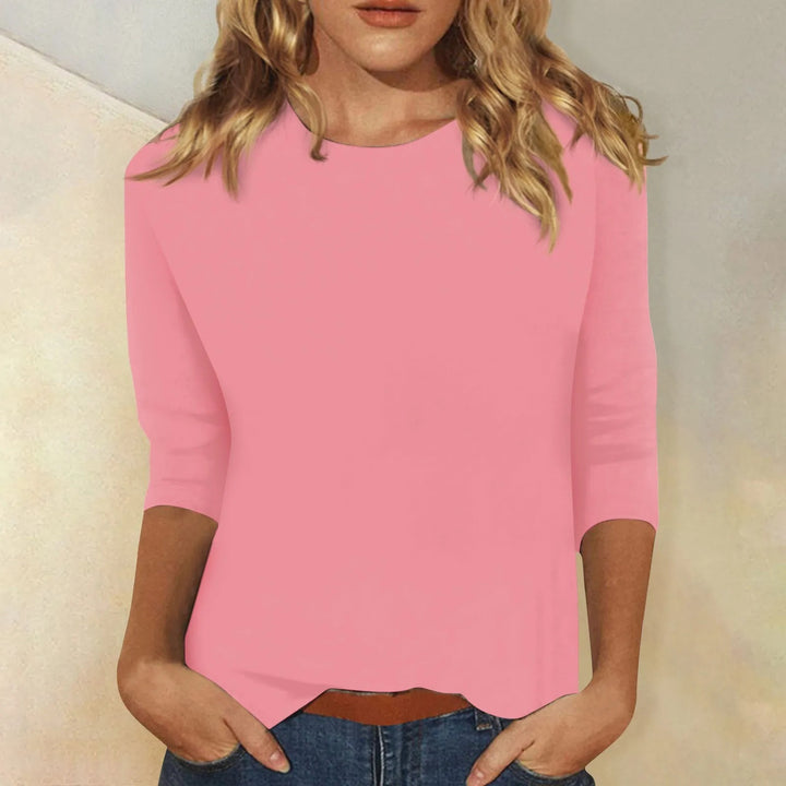 Torunn - Schwarzes Langarmshirt mit Rundhalsausschnitt