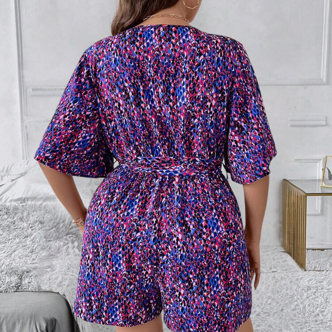 Gerda Overall | Einzigartiger Overall mit Allover-Druck und Gürteldetail