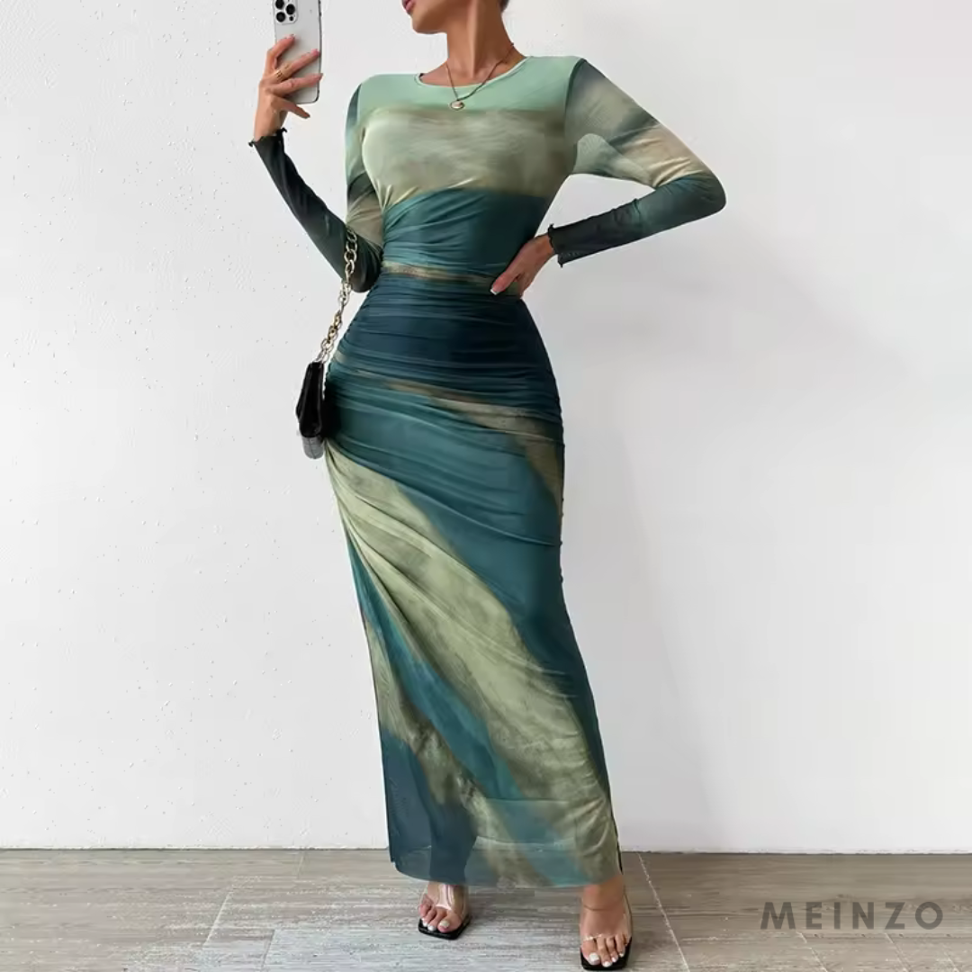 Ida Kleid | Buntes Batik-Faltenkleid mit lebhaftem Sommerstil