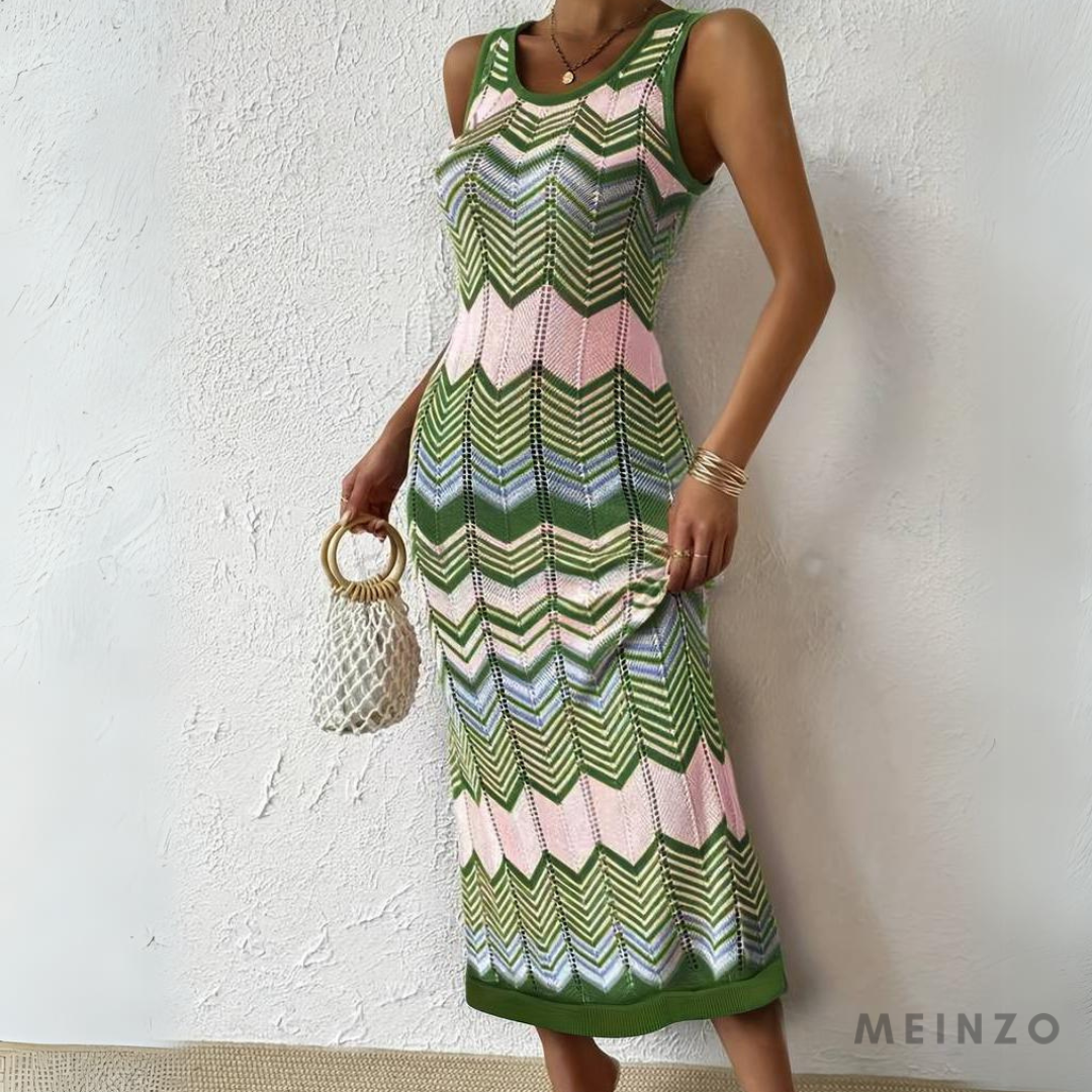 Mison Kleid | Gestreiftes Maxikleid für Strandkomfort