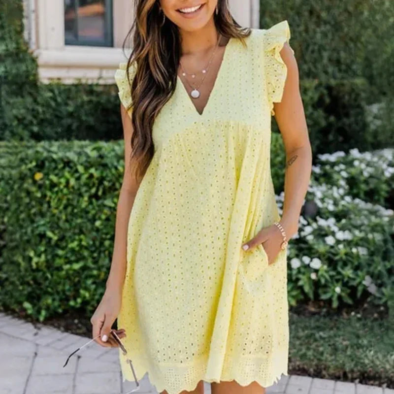 Lillymoda | Blaire - bequemes Spitzenkleid mit schickem Design