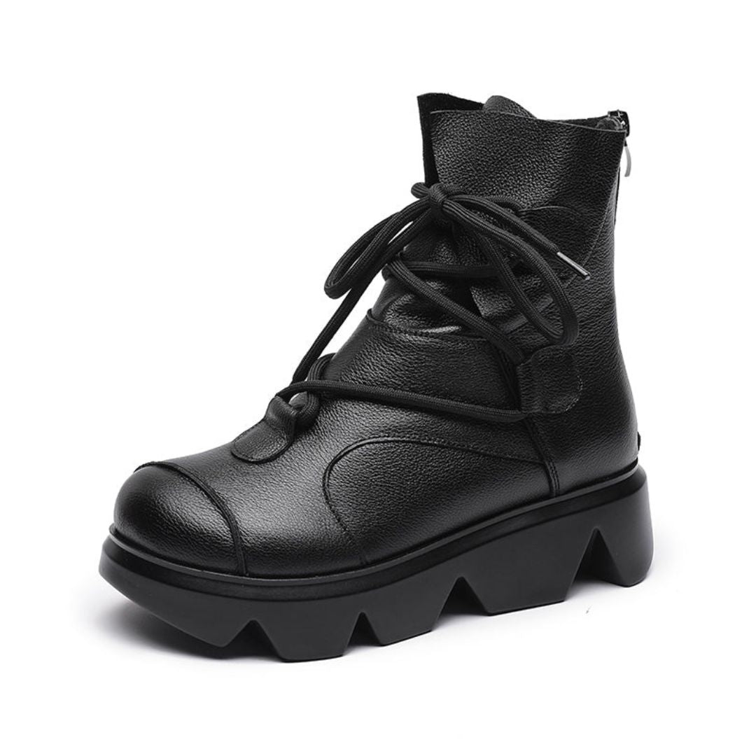 Mayra - Schnürstiefeletten mit stilvoller, dicker Sohle
