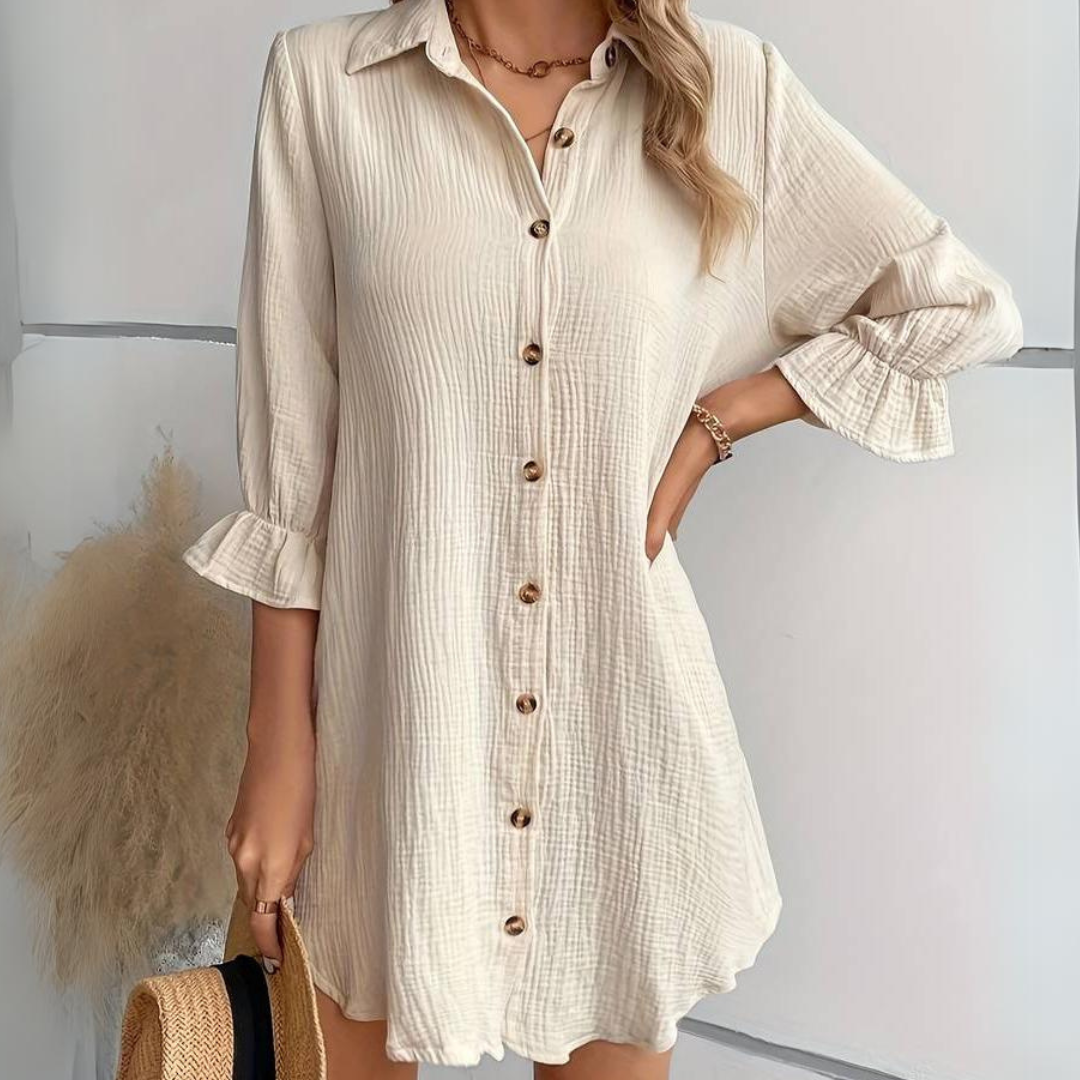 Biba Blusenkleid | Luftige Bluse mit süßen Details für den Frühling