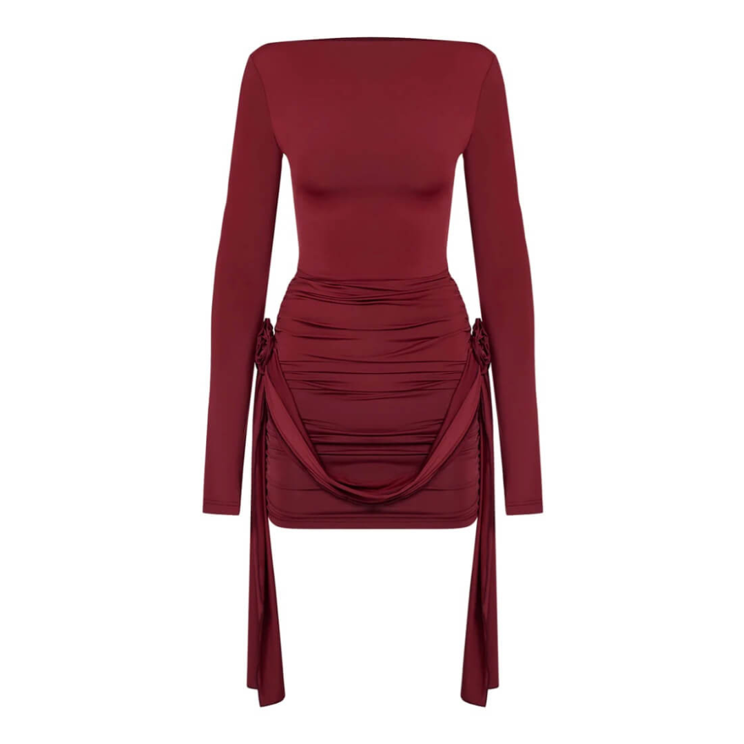 Karin Mini Kleid | Damen Kleid mit langen Ärmeln für den Abend