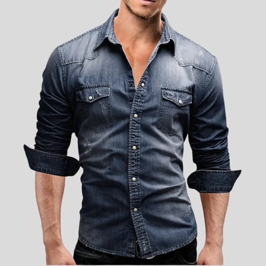 Romeo - Herren-Denim-Hemd