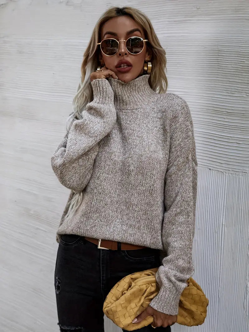 Mitchelle - Gestrickter Rollkragenpullover für Damen