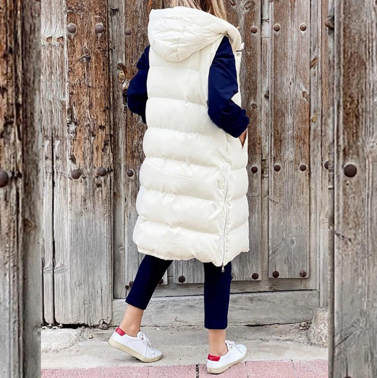 Lillymoda | Emelia - Lange ärmellose Jacke mit Kapuze