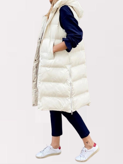 Lillymoda | Emelia - Lange ärmellose Jacke mit Kapuze