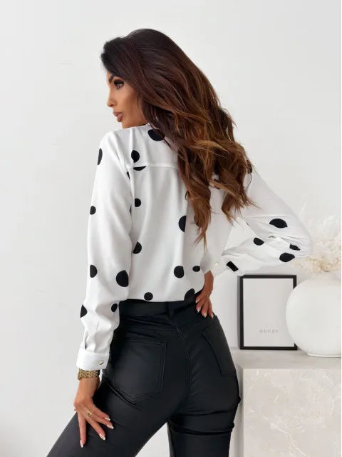 Lillymoda | Amaya - Elegante Bluse mit Tupfen