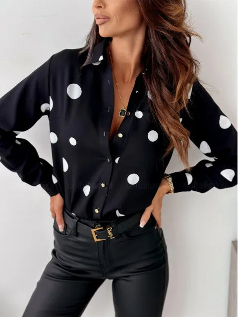 Lillymoda | Amaya - Elegante Bluse mit Tupfen