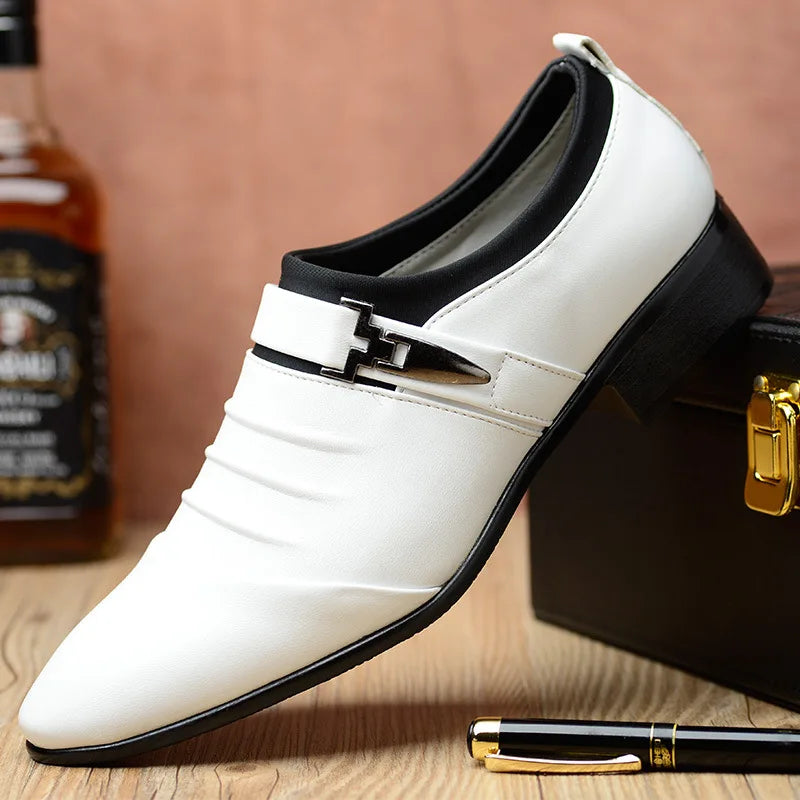 Kendrick - Slip On Schwarze Lederschuhe