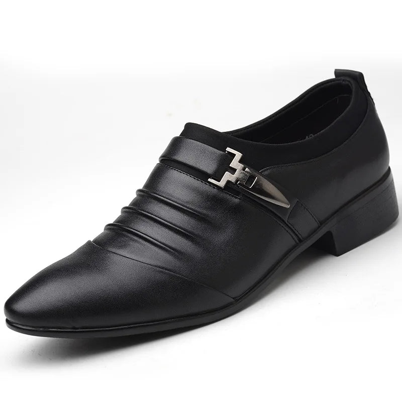 Kendrick - Slip On Schwarze Lederschuhe