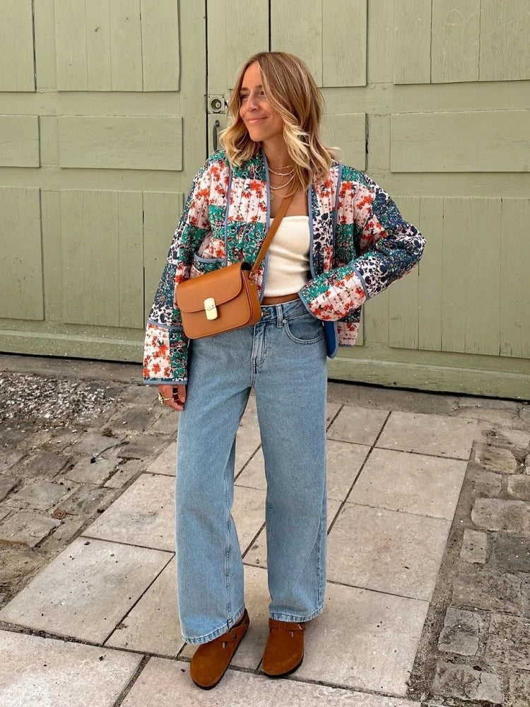 Lillymoda | Emmy - Weicher Patchwork-Mantel im Vintage-Stil