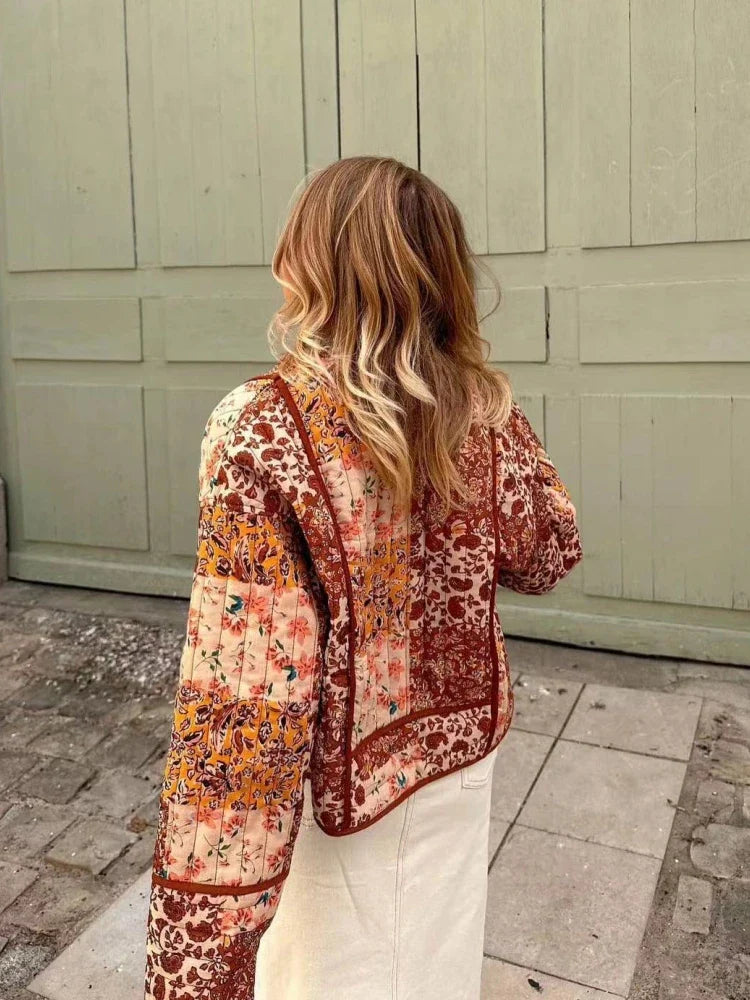 Lillymoda | Emmy - Weicher Patchwork-Mantel im Vintage-Stil