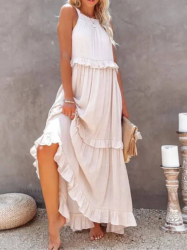 Lillymoda | Jayla - Elegantes Kleid mit Fließenden Rüschen