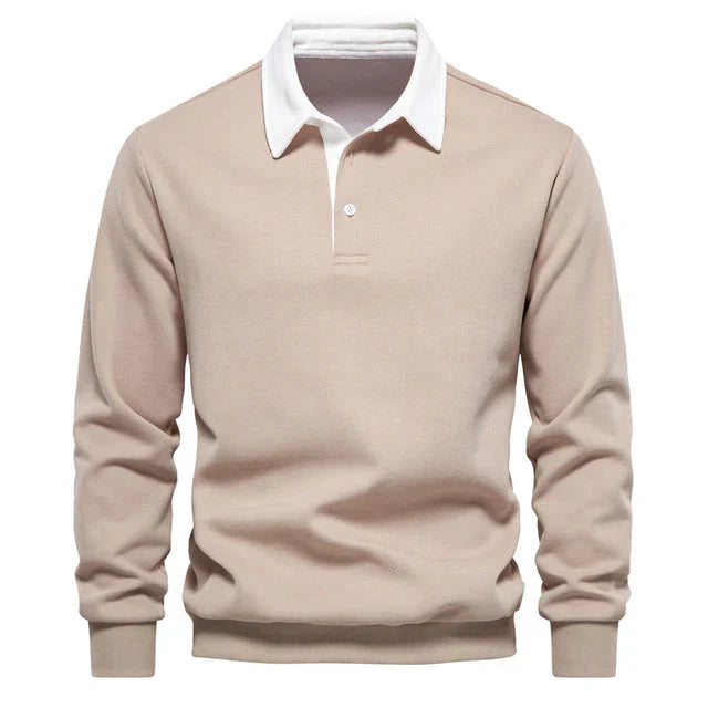 Pascal - Elegantes Herren Langarm Polo Shirt mit klassischem Kragen