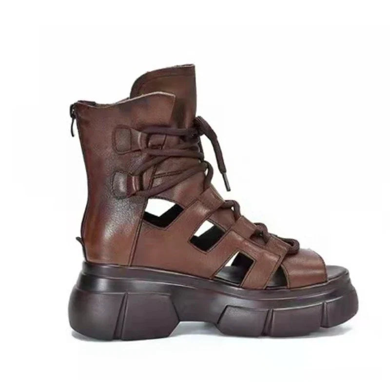 Kendra - Sandalen mit Keilabsatz und Knöchelriemen