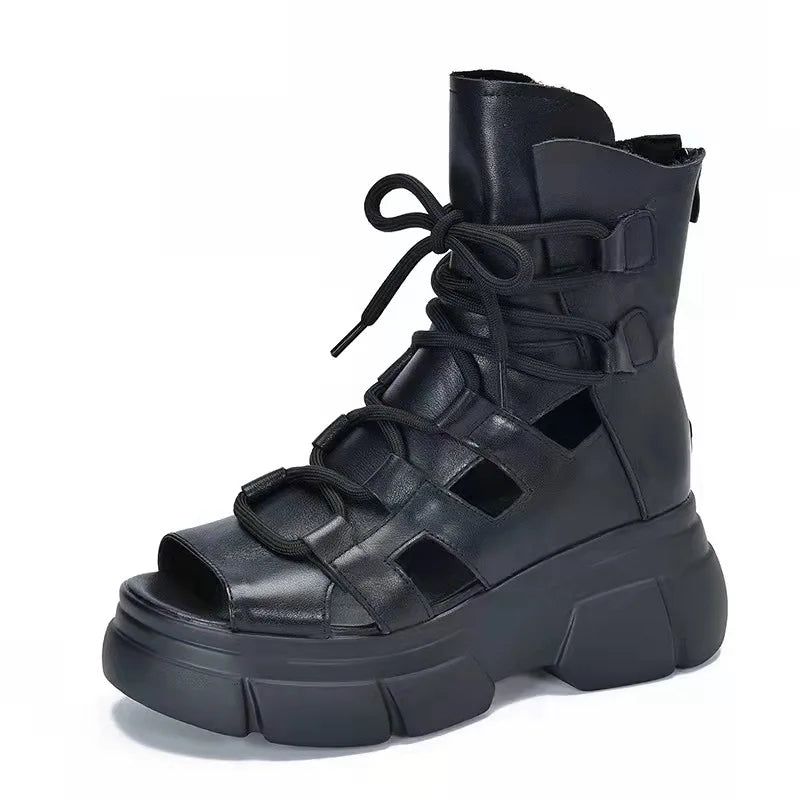 Kendra - Sandalen mit Keilabsatz und Knöchelriemen