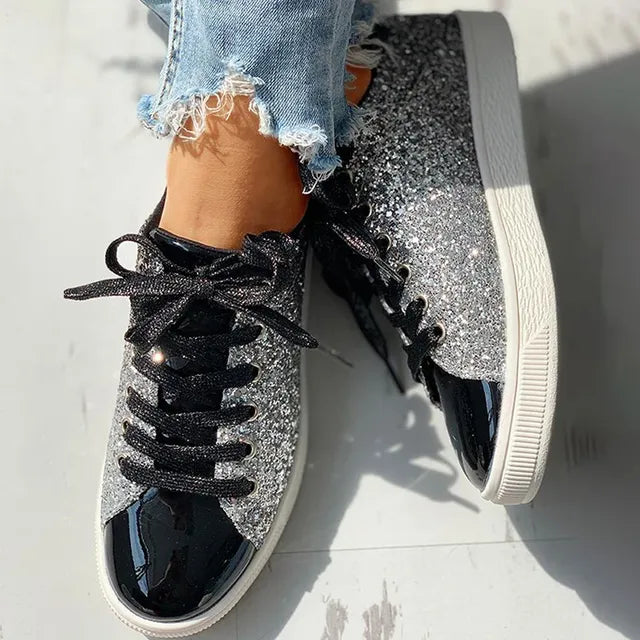 Christel - luxuriöser lässiger Glitzer-Damenschuh