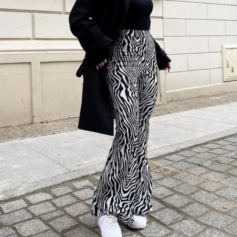 Colette - Zebra Druck Weite Hosen