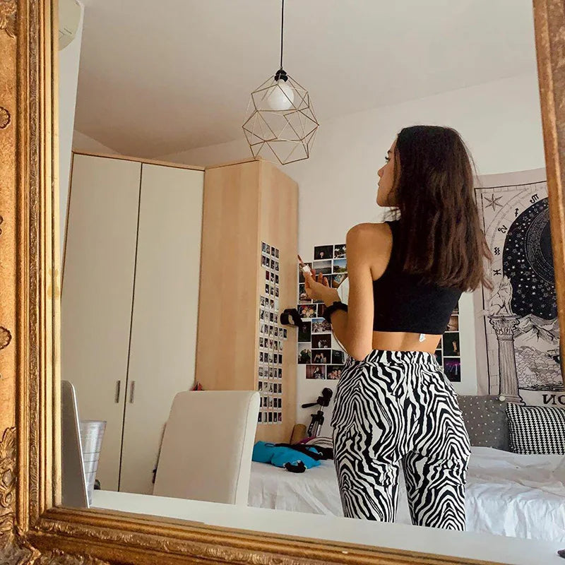 Colette - Zebra Druck Weite Hosen