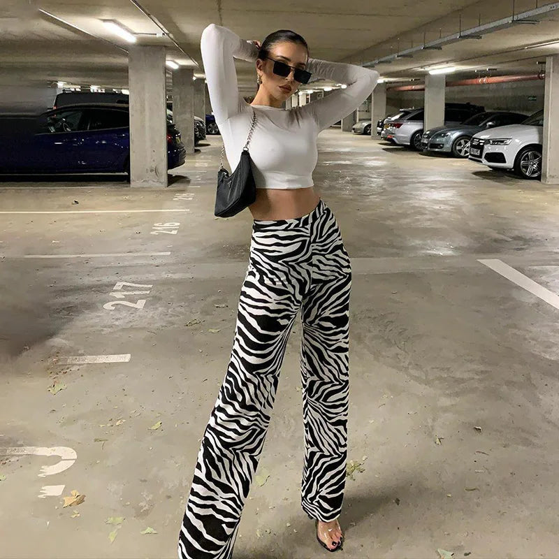 Colette - Zebra Druck Weite Hosen