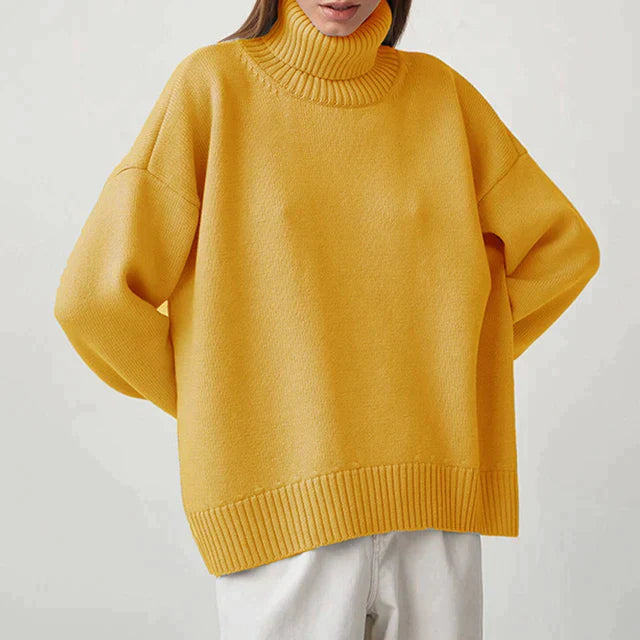 Lillymoda | Alexandra – Bequemer Pullover mit hohem Kragen