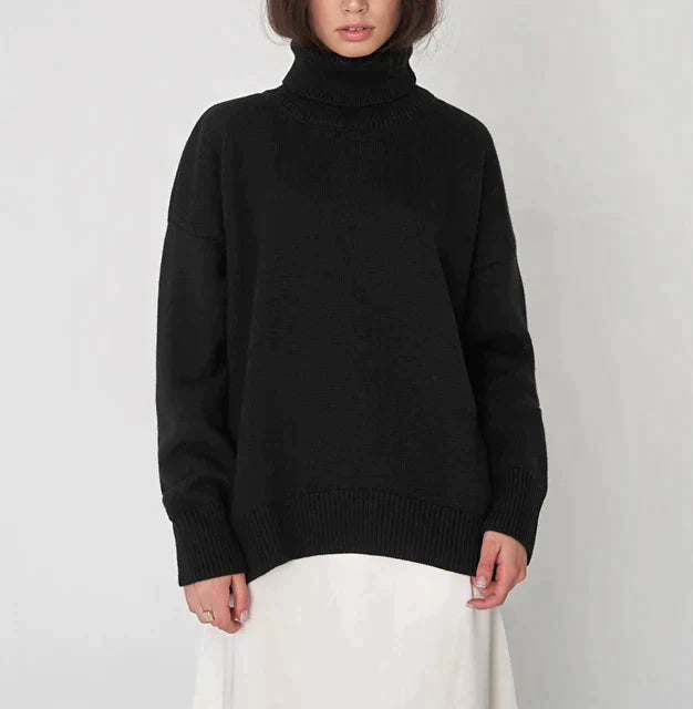 Lillymoda | Alexandra – Bequemer Pullover mit hohem Kragen