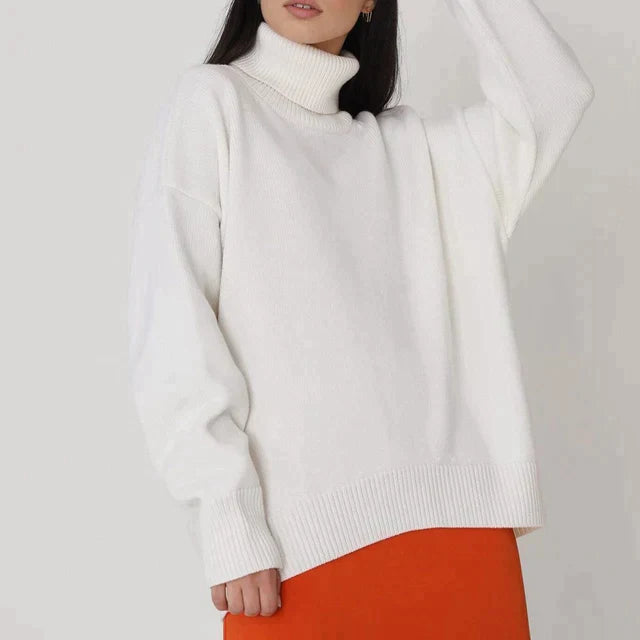 Lillymoda | Alexandra – Bequemer Pullover mit hohem Kragen