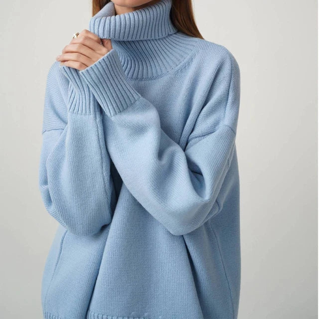 Lillymoda | Alexandra – Bequemer Pullover mit hohem Kragen