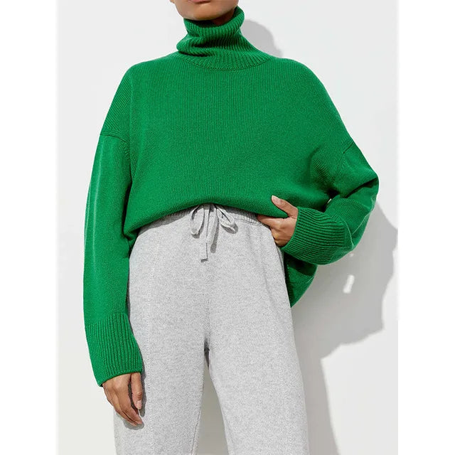Lillymoda | Alexandra – Bequemer Pullover mit hohem Kragen